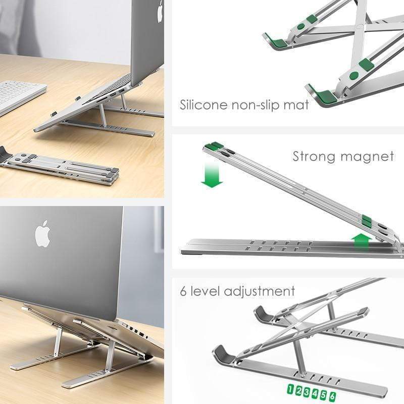 Adjustable Aluminum Laptop Riser – X Style